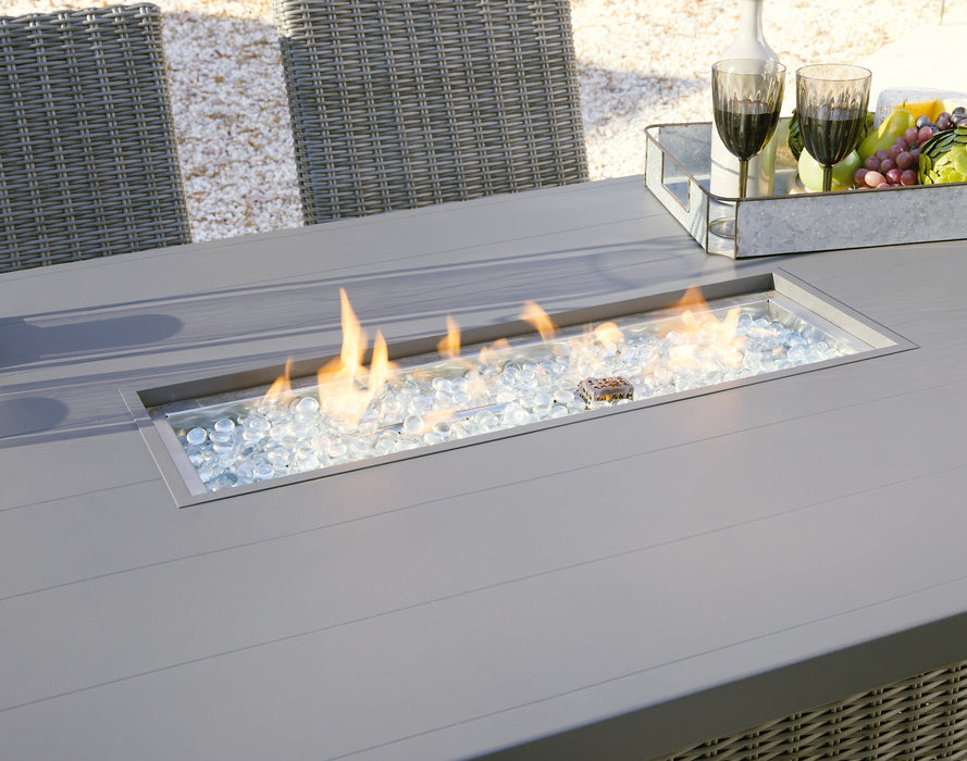 Palazzo Outdoor Bar Table with Fire Pit - Yulissa Home Furnishings (NJ)