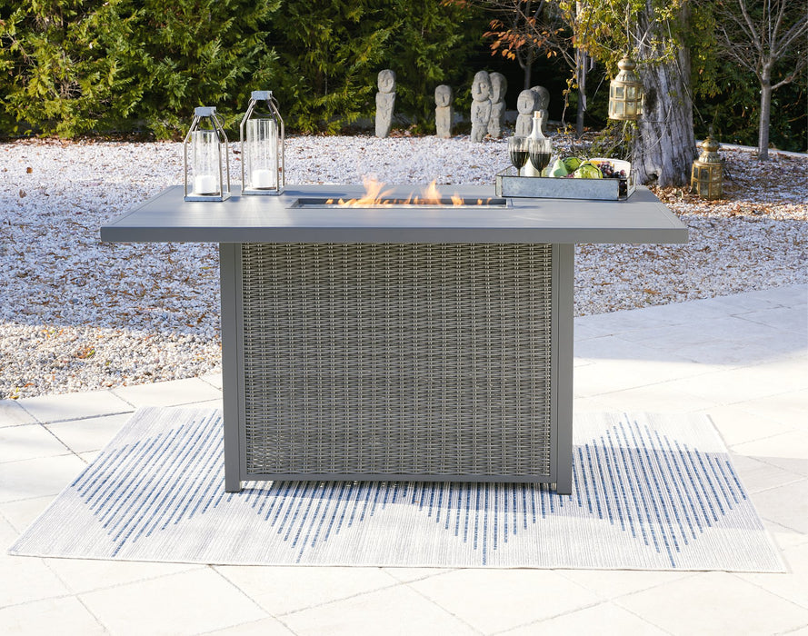 Palazzo Outdoor Bar Table with Fire Pit - Yulissa Home Furnishings (NJ)