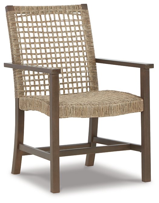 Germalia Outdoor Dining Arm Chair (Set of 2) - Yulissa Home Furnishings (NJ)