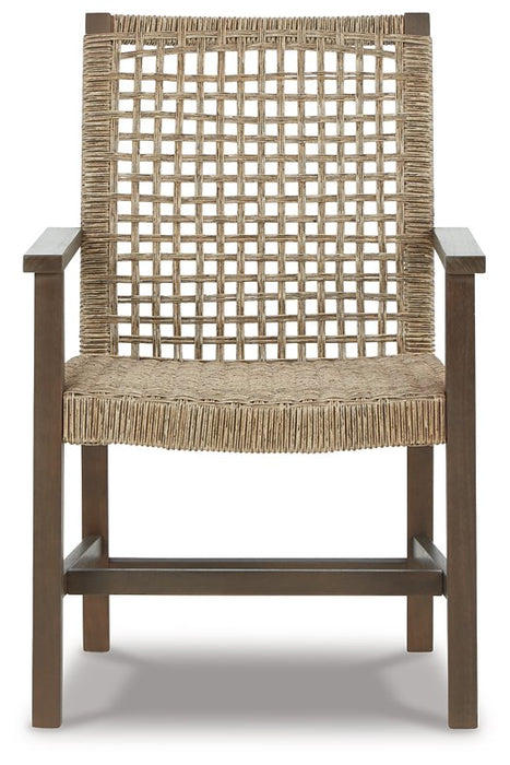 Germalia Outdoor Dining Arm Chair (Set of 2) - Yulissa Home Furnishings (NJ)