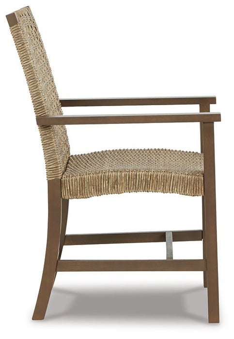 Germalia Outdoor Dining Arm Chair (Set of 2) - Yulissa Home Furnishings (NJ)