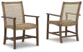 Germalia Outdoor Dining Arm Chair (Set of 2) - Yulissa Home Furnishings (NJ)