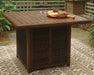 Paradise Trail Bar Table with Fire Pit - Yulissa Home Furnishings (NJ)