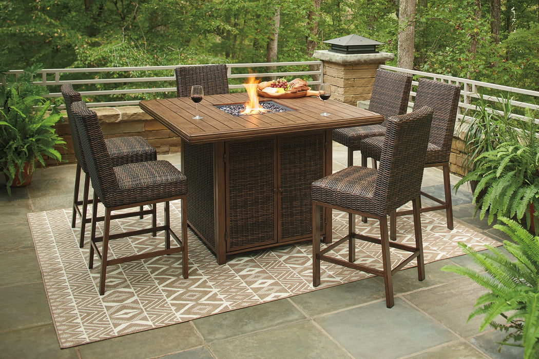 Paradise Trail Outdoor Bar Table Set - Yulissa Home Furnishings (NJ)