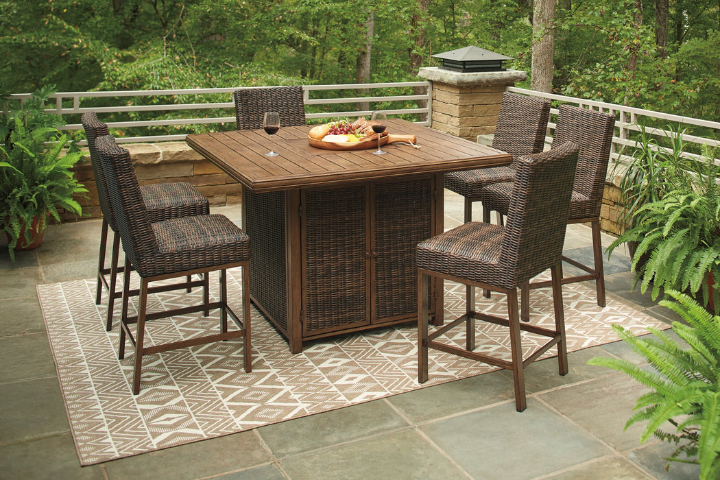 Paradise Trail Outdoor Bar Table Set - Yulissa Home Furnishings (NJ)