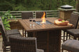 Paradise Trail Bar Table with Fire Pit - Yulissa Home Furnishings (NJ)