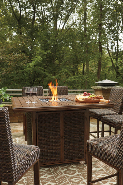 Paradise Trail Outdoor Bar Table Set - Yulissa Home Furnishings (NJ)