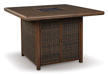 Paradise Trail Bar Table with Fire Pit - Yulissa Home Furnishings (NJ)