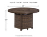 Paradise Trail Paradise Trail Fire Pit Table with 4 Nuvella Swivel Lounge Chairs - Yulissa Home Furnishings (NJ)