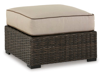 Coastline Bay Outdoor Ottoman with Cushion - Yulissa Home Furnishings (NJ)