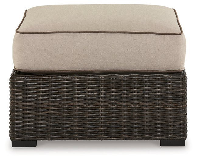 Coastline Bay Outdoor Ottoman with Cushion - Yulissa Home Furnishings (NJ)