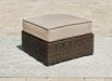 Coastline Bay Outdoor Ottoman with Cushion - Yulissa Home Furnishings (NJ)