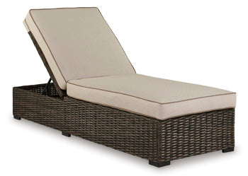 Coastline Bay Outdoor Chaise Lounge with Cushion - Yulissa Home Furnishings (NJ)