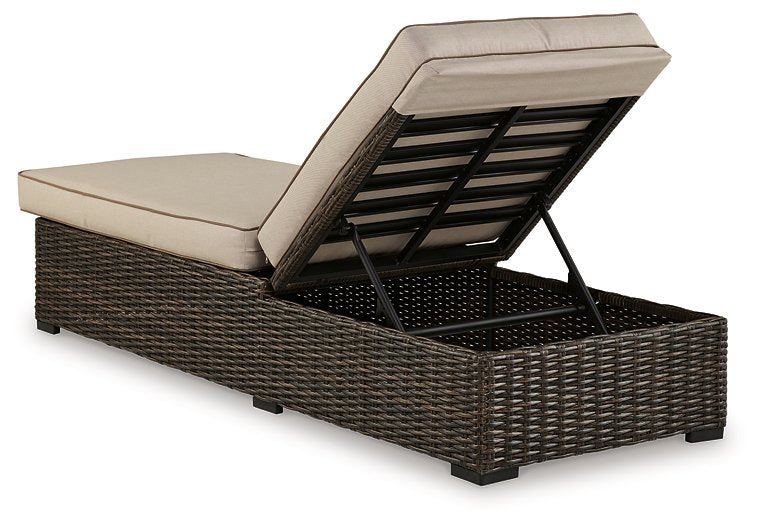 Coastline Bay Outdoor Chaise Lounge with Cushion - Yulissa Home Furnishings (NJ)