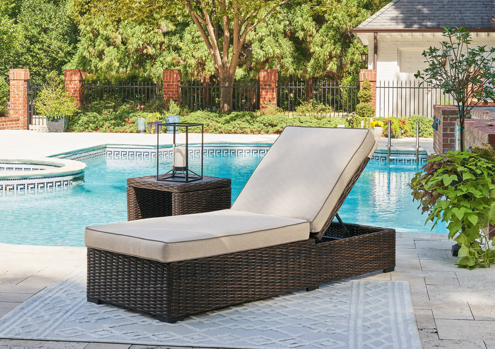 Coastline Bay Outdoor Chaise Lounge with Cushion - Yulissa Home Furnishings (NJ)