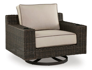 Coastline Bay Outdoor Swivel Lounge with Cushion - Yulissa Home Furnishings (NJ)