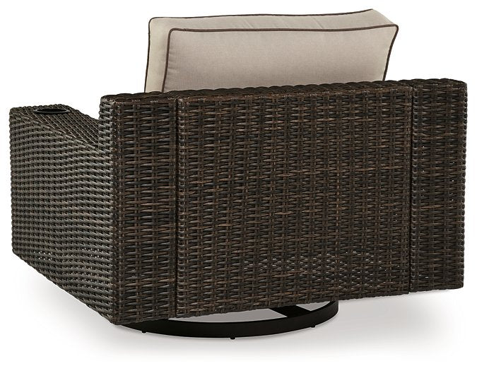 Coastline Bay Outdoor Swivel Lounge with Cushion - Yulissa Home Furnishings (NJ)