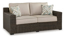 Coastline Bay Outdoor Loveseat with Cushion - Yulissa Home Furnishings (NJ)