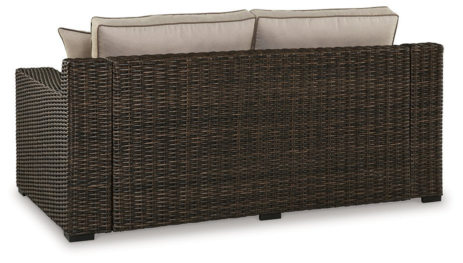 Coastline Bay Outdoor Loveseat with Cushion - Yulissa Home Furnishings (NJ)