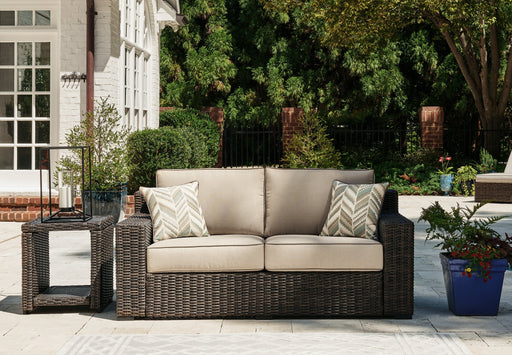 Coastline Bay Outdoor Loveseat with Cushion - Yulissa Home Furnishings (NJ)