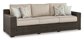 Coastline Bay Outdoor Sofa with Cushion - Yulissa Home Furnishings (NJ)