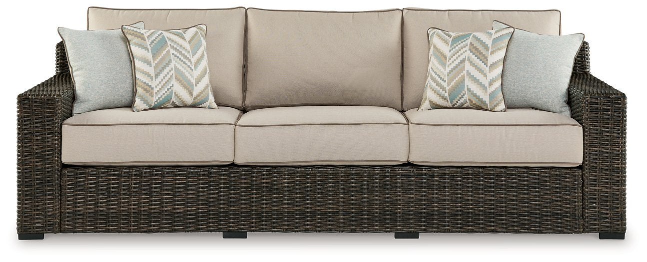 Coastline Bay Outdoor Sofa with Cushion - Yulissa Home Furnishings (NJ)