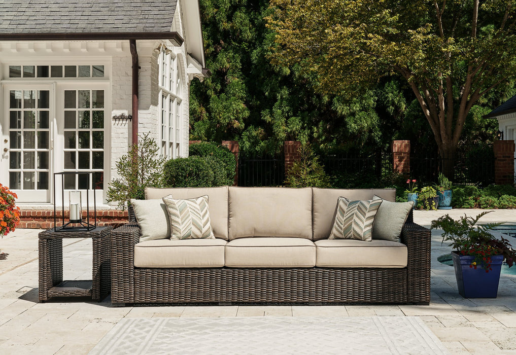 Coastline Bay Outdoor Sofa with Cushion - Yulissa Home Furnishings (NJ)