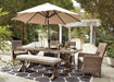 Beachcroft Dining Table with Umbrella Option - Yulissa Home Furnishings (NJ)