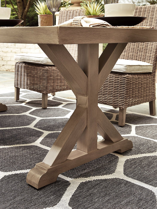 Beachcroft Dining Table with Umbrella Option - Yulissa Home Furnishings (NJ)