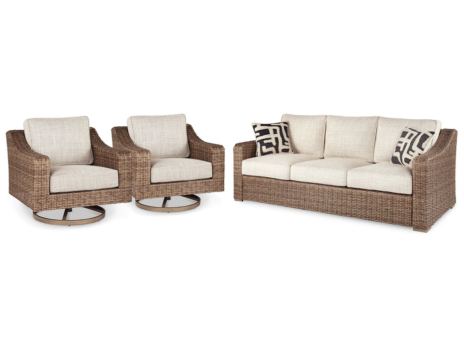 Beachcroft Outdoor Seating Set - Yulissa Home Furnishings (NJ)