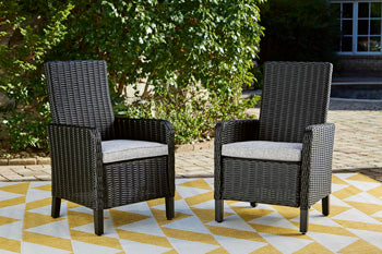 Beachcroft Outdoor Arm Chair with Cushion (Set of 2) - Yulissa Home Furnishings (NJ)