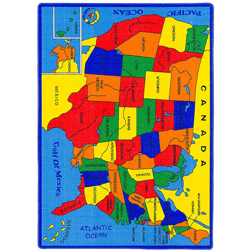 ABBEY Us Map 5' X 8' Area Rug image