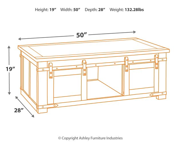 Budmore Coffee Table - Yulissa Home Furnishings (NJ)