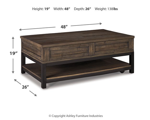 Johurst Coffee Table with Lift Top - Yulissa Home Furnishings (NJ)