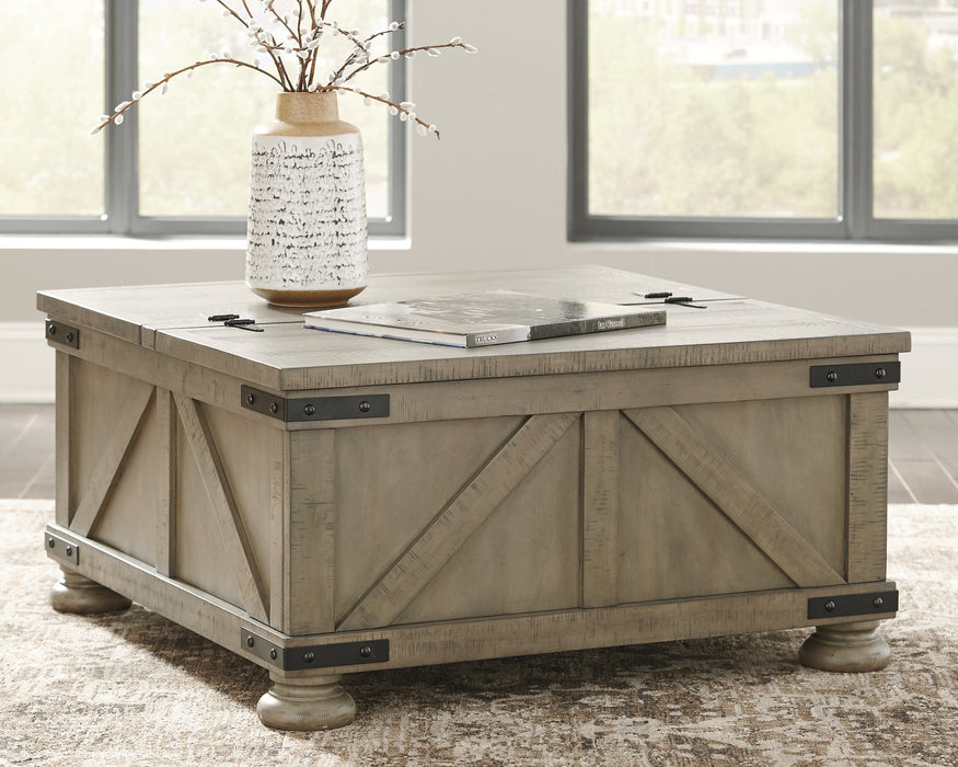 Aldwin Coffee Table With Storage - Yulissa Home Furnishings (NJ)