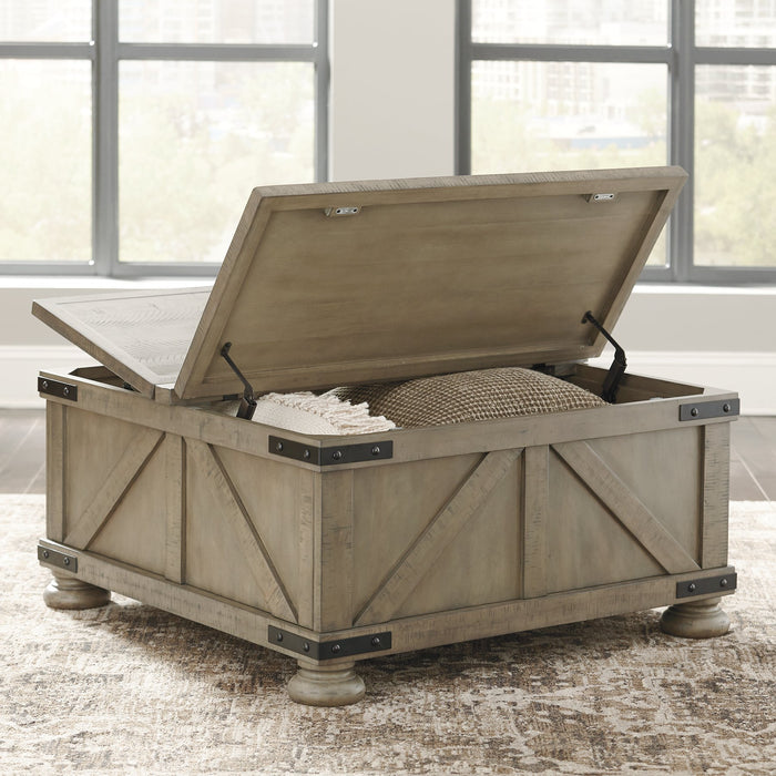 Aldwin Coffee Table With Storage - Yulissa Home Furnishings (NJ)