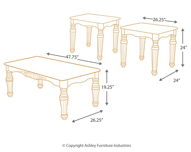 North Shore Table (Set of 3) - Yulissa Home Furnishings (NJ)