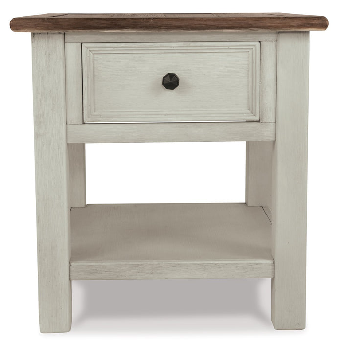 Bolanburg Chairside End Table with USB Ports & Outlets - Yulissa Home Furnishings (NJ)