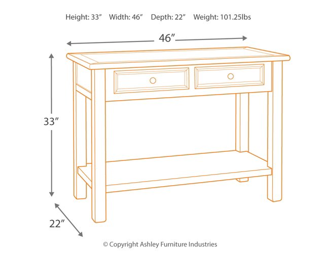 Bolanburg Sofa/Console Table - Yulissa Home Furnishings (NJ)