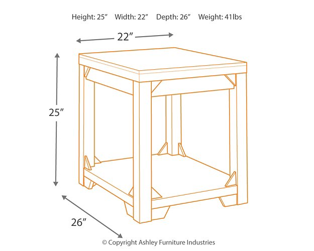 Fregine End Table - Yulissa Home Furnishings (NJ)