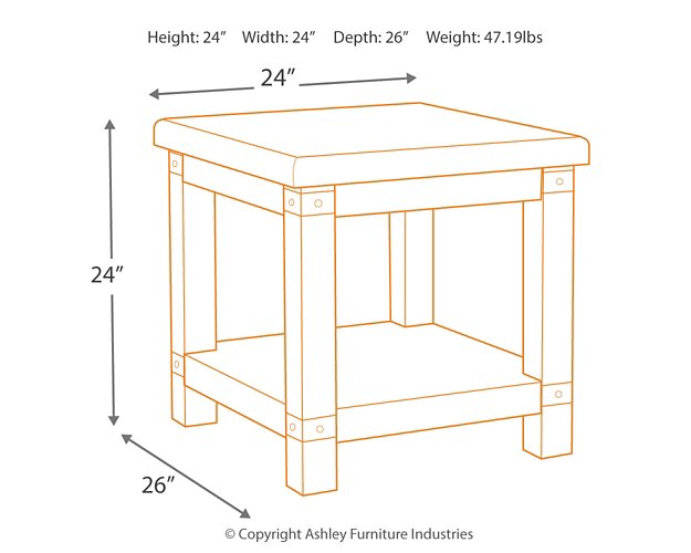 Carynhurst End Table - Yulissa Home Furnishings (NJ)