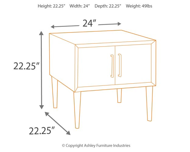 Kisper End Table - Yulissa Home Furnishings (NJ)