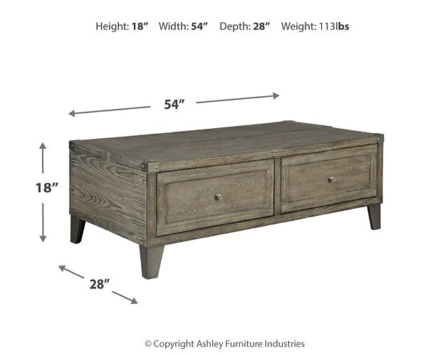 Chazney Coffee Table with Lift Top - Yulissa Home Furnishings (NJ)