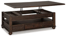 Barilanni Coffee Table with Lift Top - Yulissa Home Furnishings (NJ)