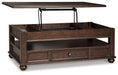 Barilanni Coffee Table with Lift Top - Yulissa Home Furnishings (NJ)