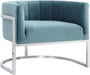 Magnolia Sea Blue Chair with Silver Base image