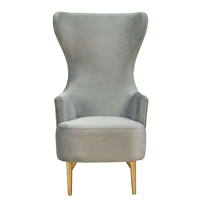 VELVET WINGBACK CHAIR