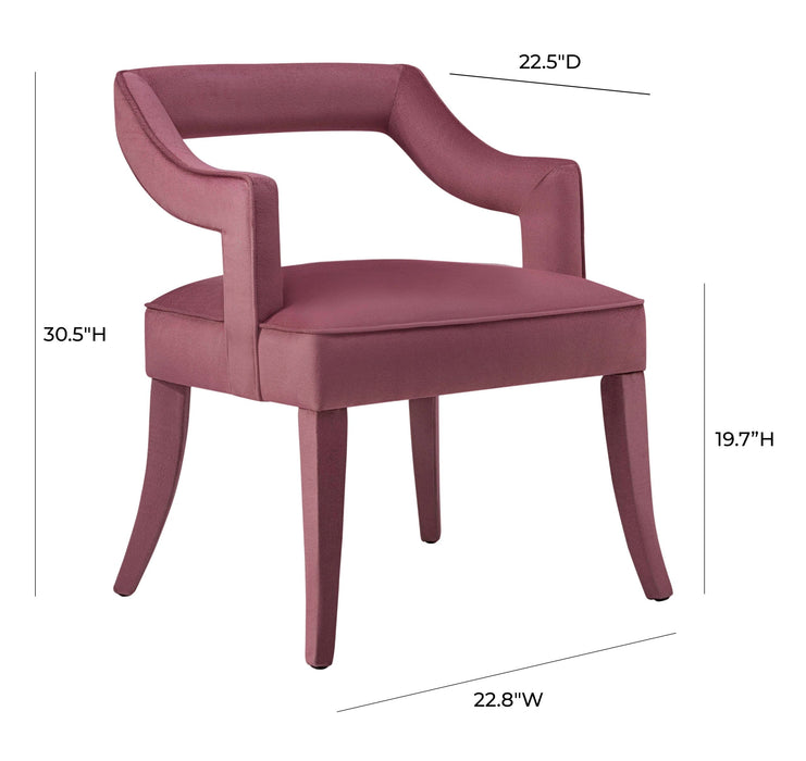 TIFFANY PINK SLUB VELVET CHAIR