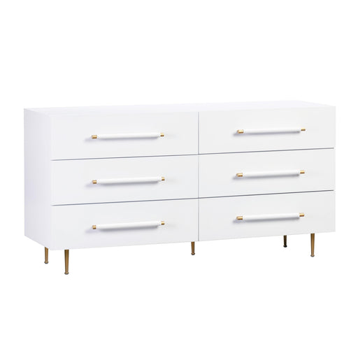 Trident White 6 Drawer Dresser image