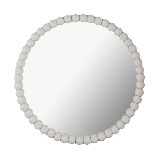 Baria White Wooden Mirror image